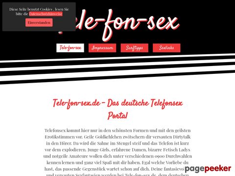 Tele-fon-sex.de - Das deutsche Telefonsex Portal